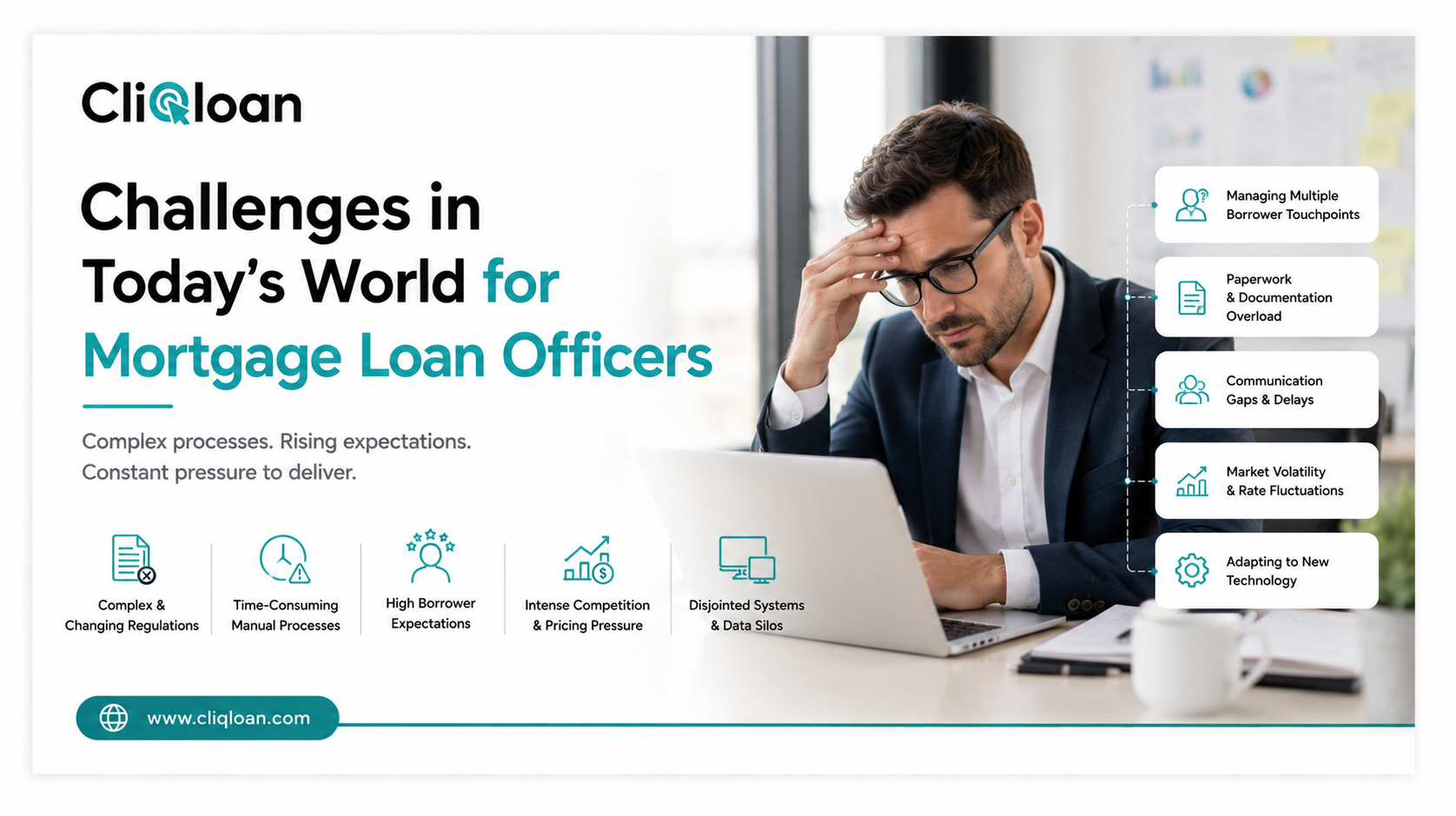 Mortgage loan officer facing modern industry challenges